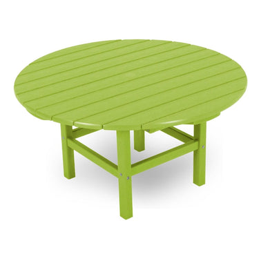 POLYWOOD 38-Inch Round Conversation Table - Lime